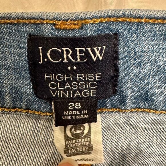 J.Crew High-Rise Classic Vintage Straight-Leg Jeans Size 28 Medium Wash G7007 - Picture 7 of 11